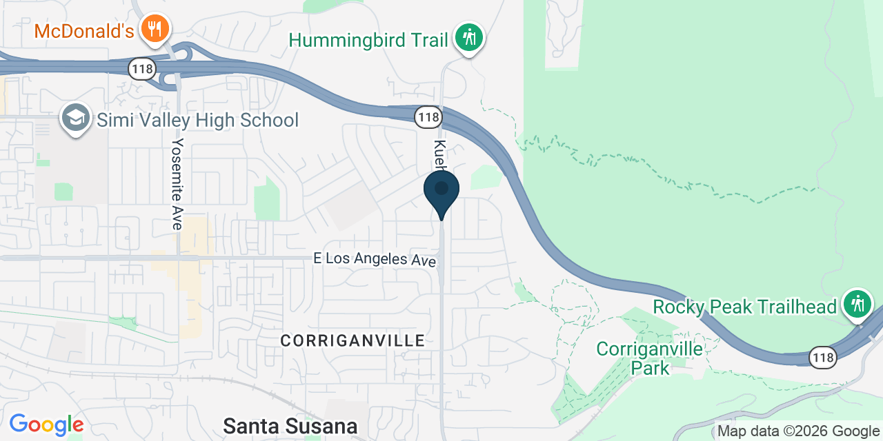 Map showing Ventura County, CA