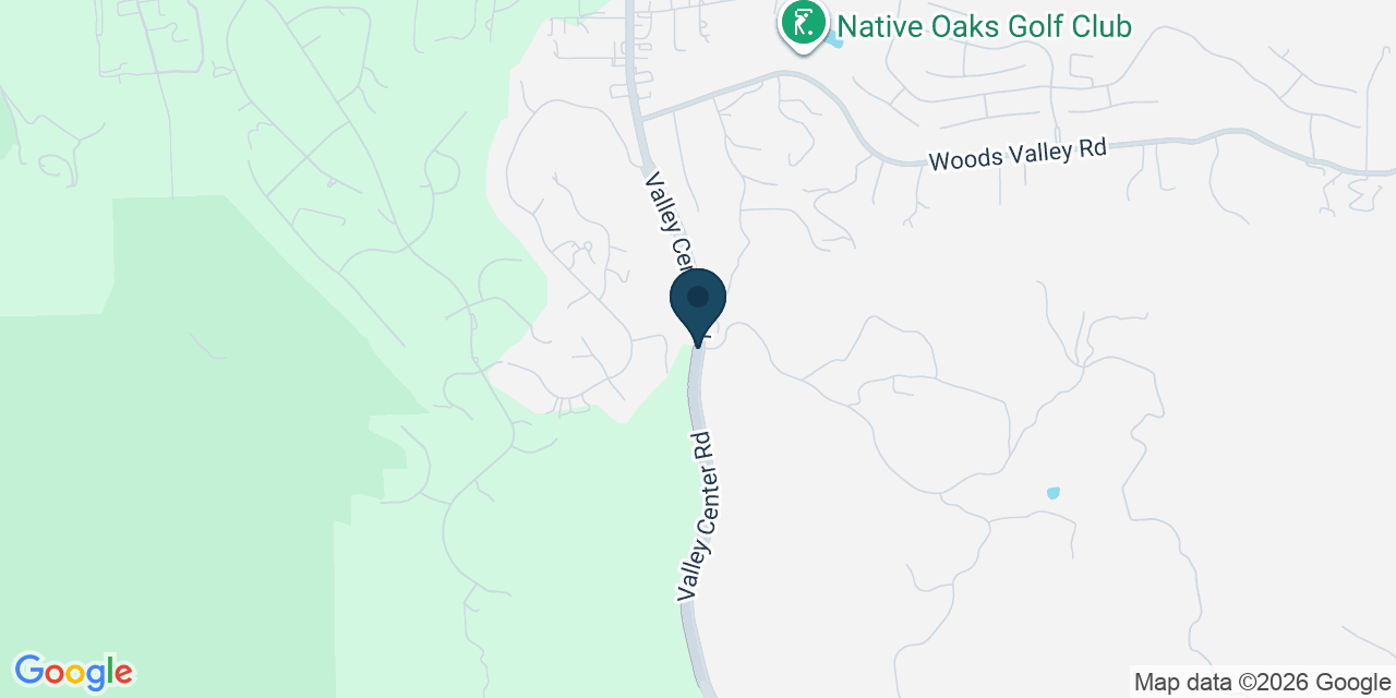 Map showing Valley Center, San Diego County, CA