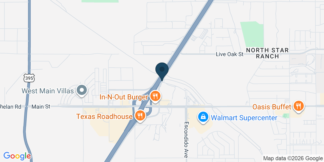 Map showing San Bernardino County, CA