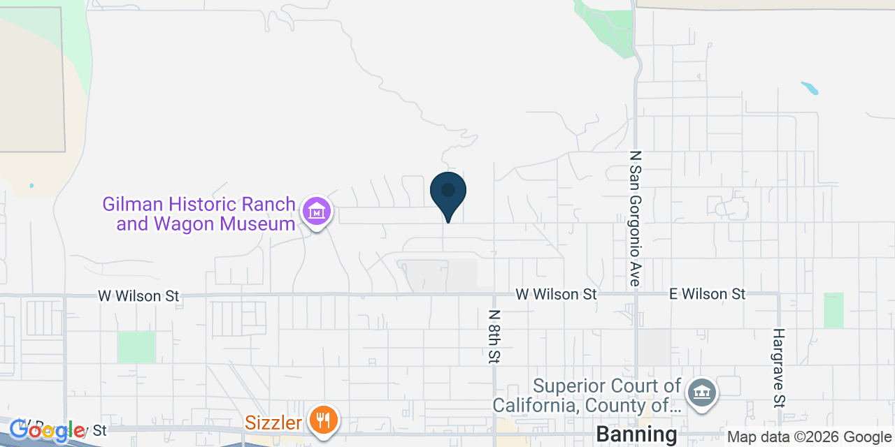 Map showing Banning, Riverside County, CA