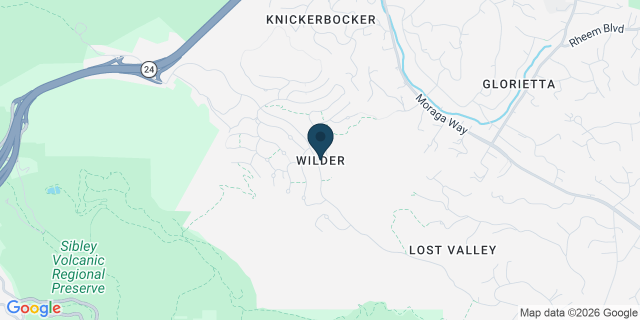 Map showing Orinda, Contra Costa County, CA