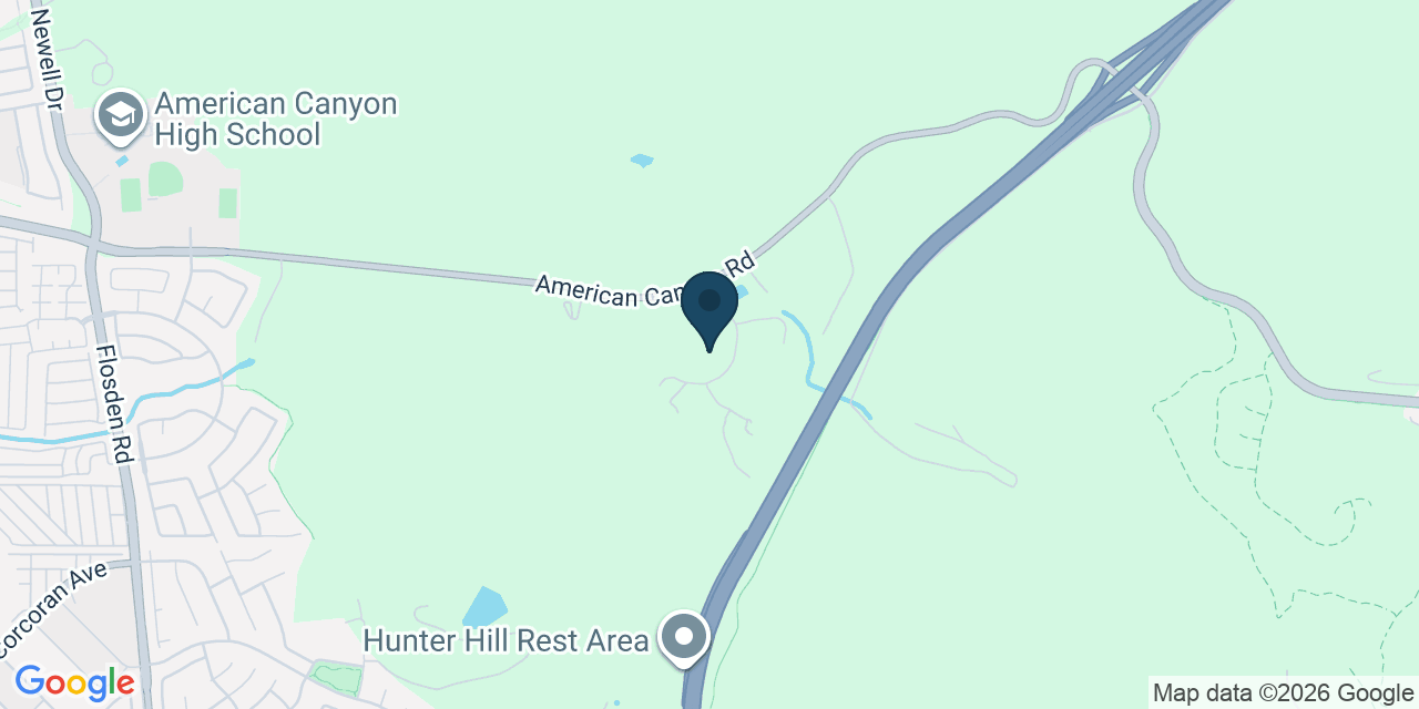 Map showing American Canyon, Napa County, CA
