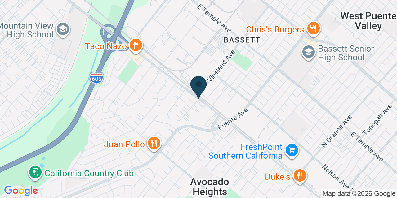 Map showing Los Angeles County, CA