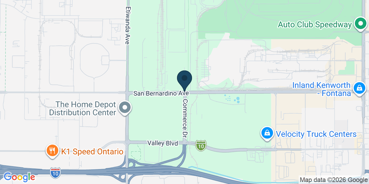 Map showing San Bernardino County, CA