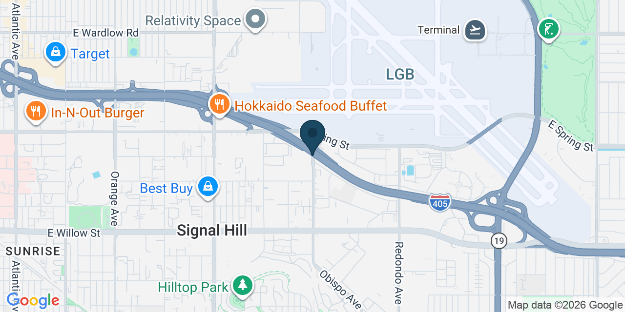 Map showing Los Angeles County, CA