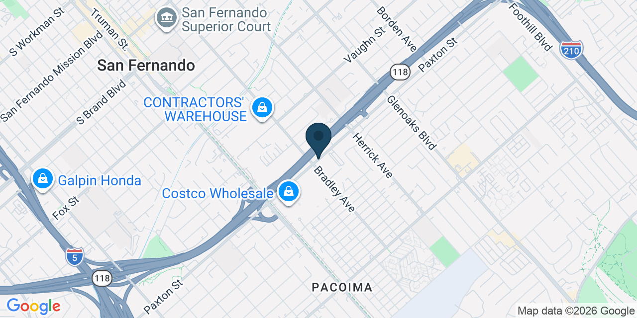Map showing Los Angeles County, CA