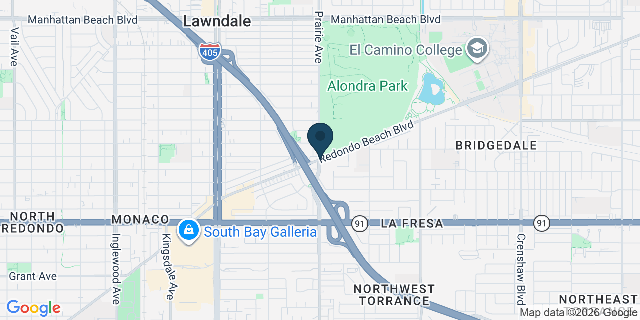 Map showing El Camino Village, Los Angeles County, CA