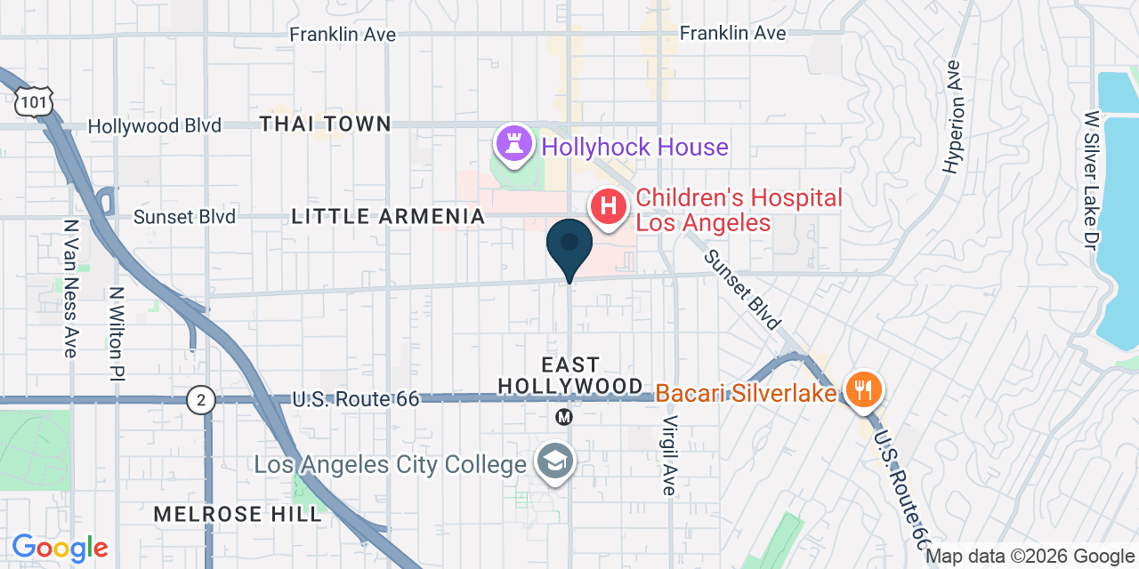 Map showing Los Angeles, Los Angeles County, CA