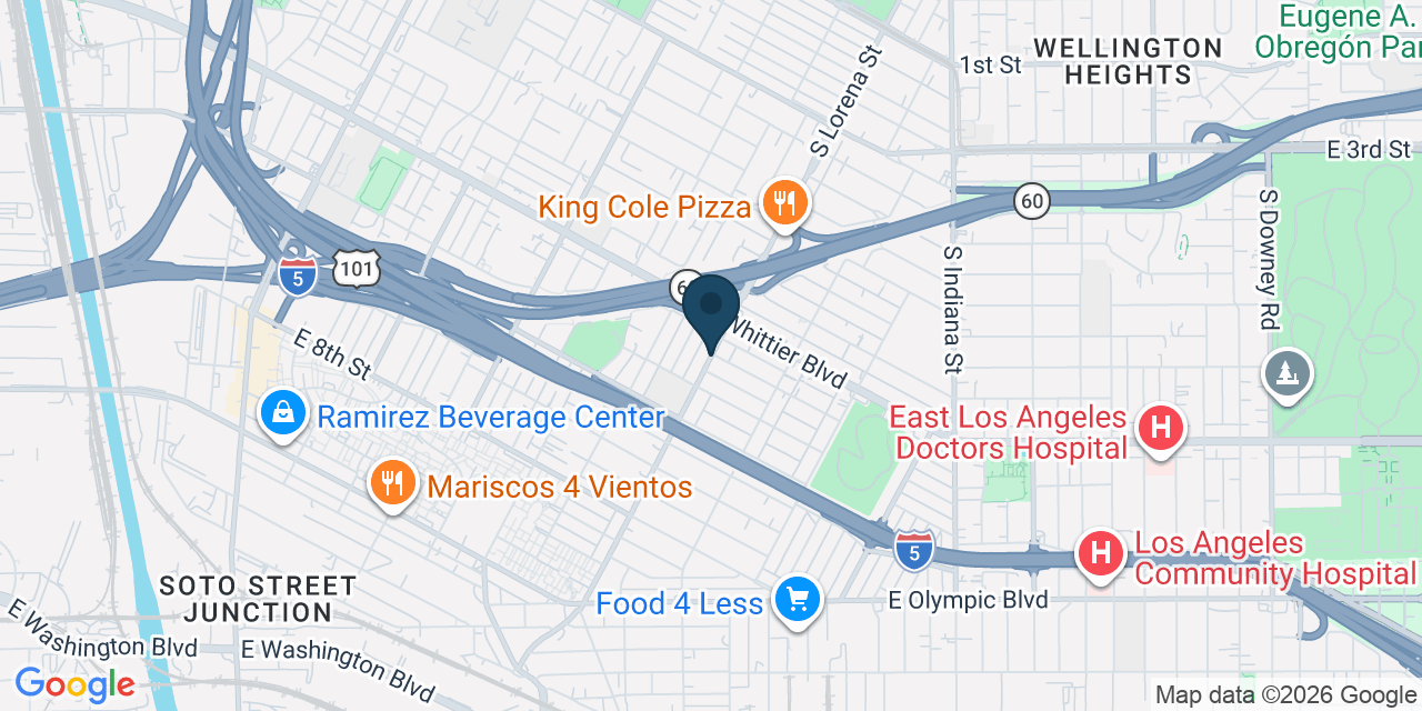 Map showing Los Angeles, Los Angeles County, CA