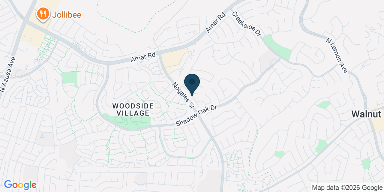 Map showing Walnut, Los Angeles County, CA