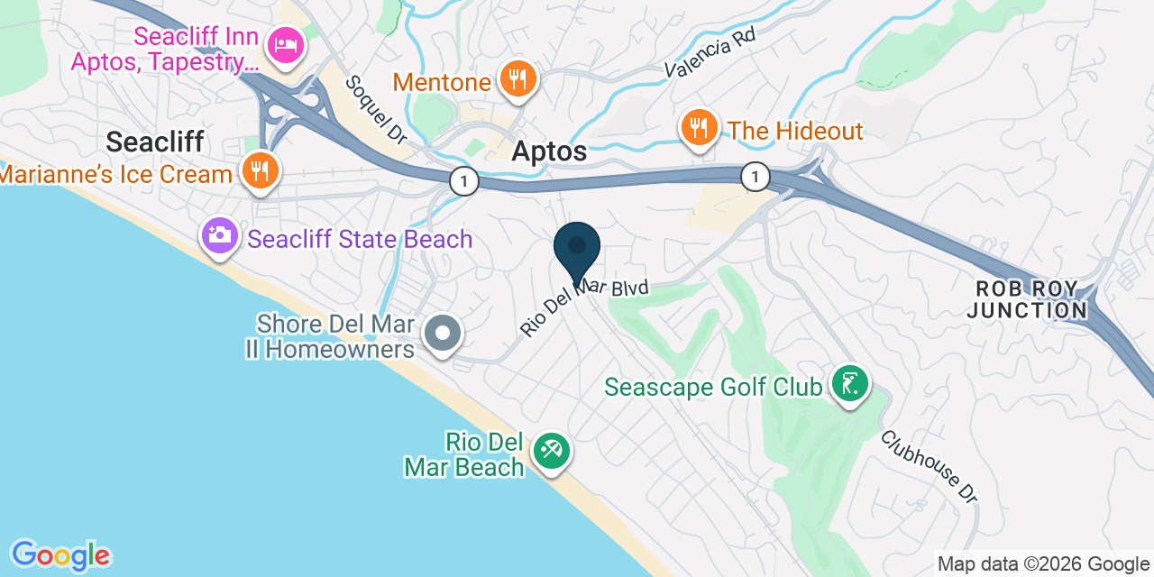 Map showing Rio del Mar, Santa Cruz County, CA
