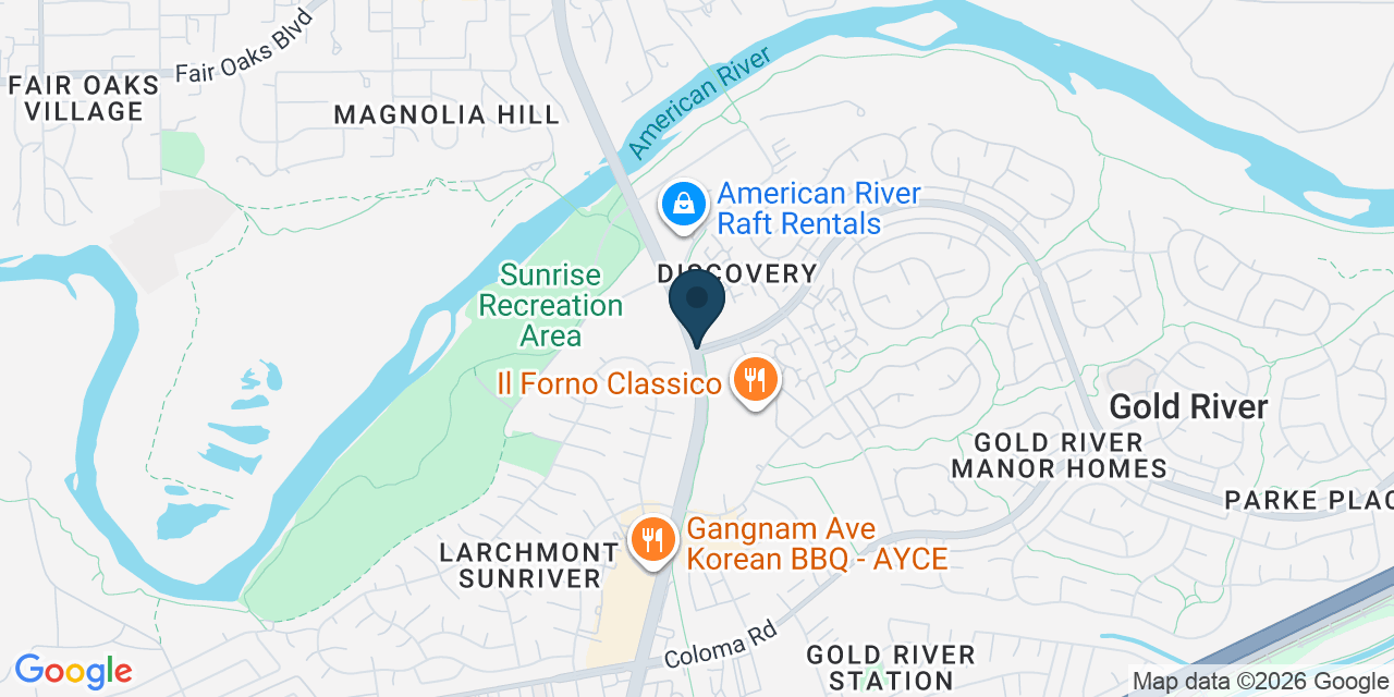 Map showing Gold River, Sacramento County, CA