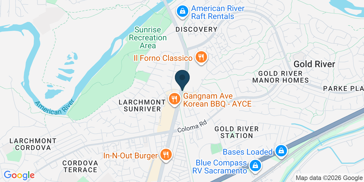 Map showing Gold River, Sacramento County, CA