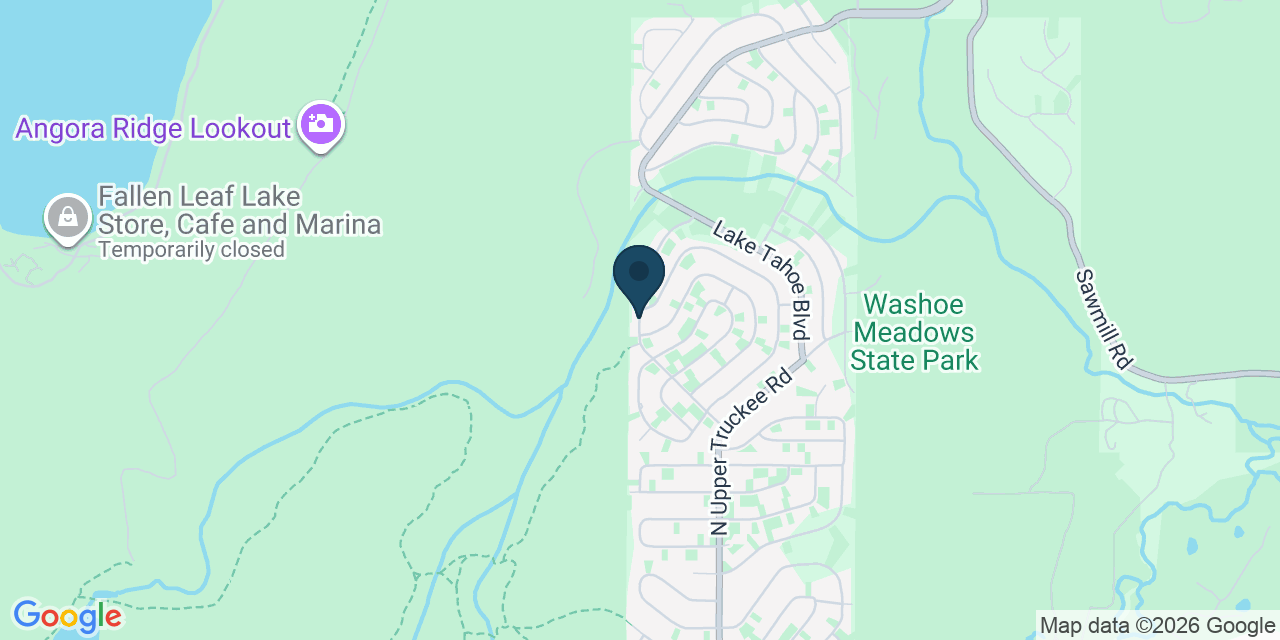 Map showing El Dorado County, CA