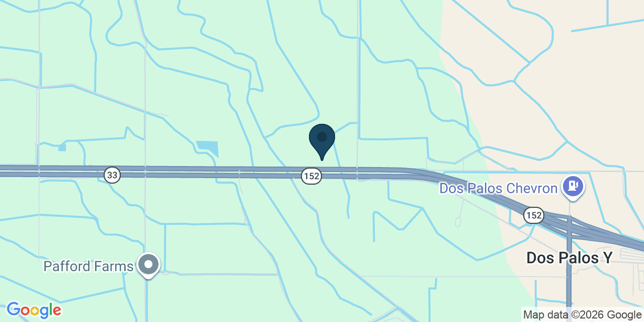 Map showing Dos Palos, Merced County, CA