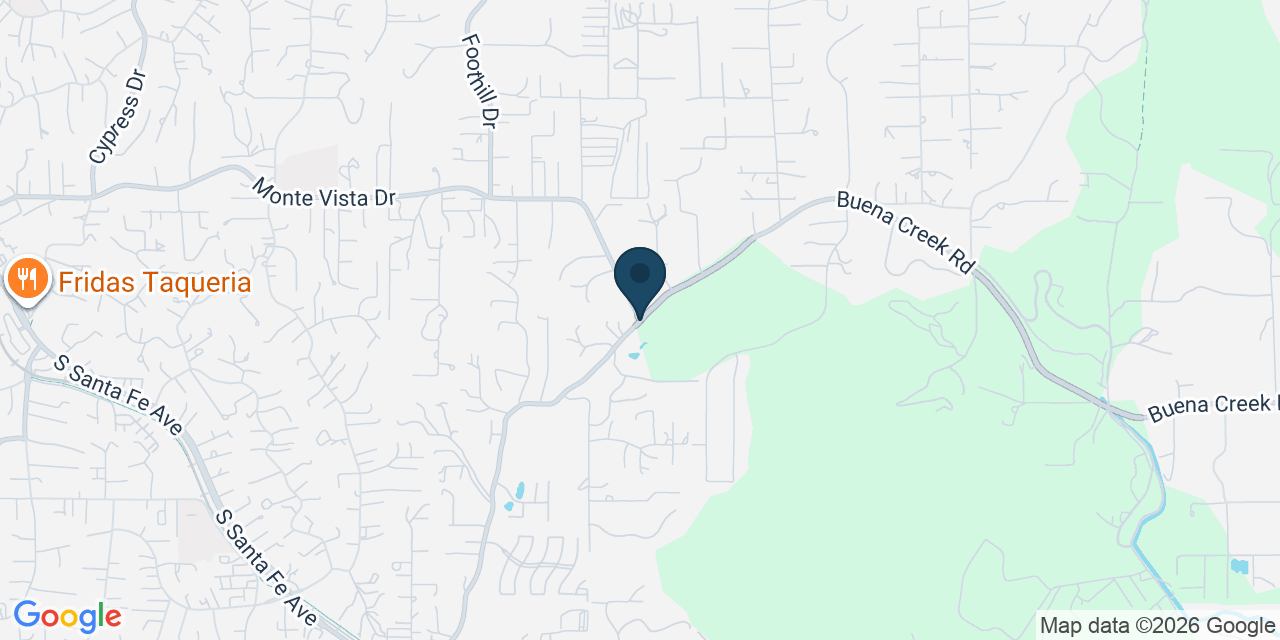 Map showing San Diego County, CA