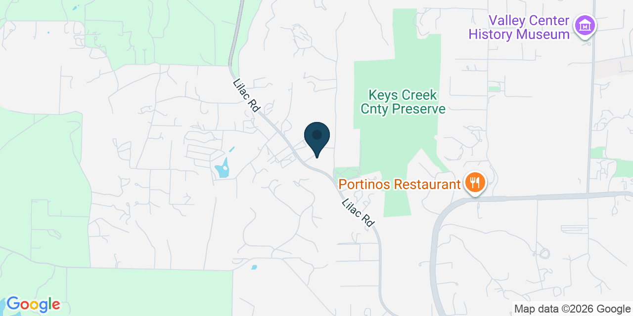 Map showing Valley Center, San Diego County, CA