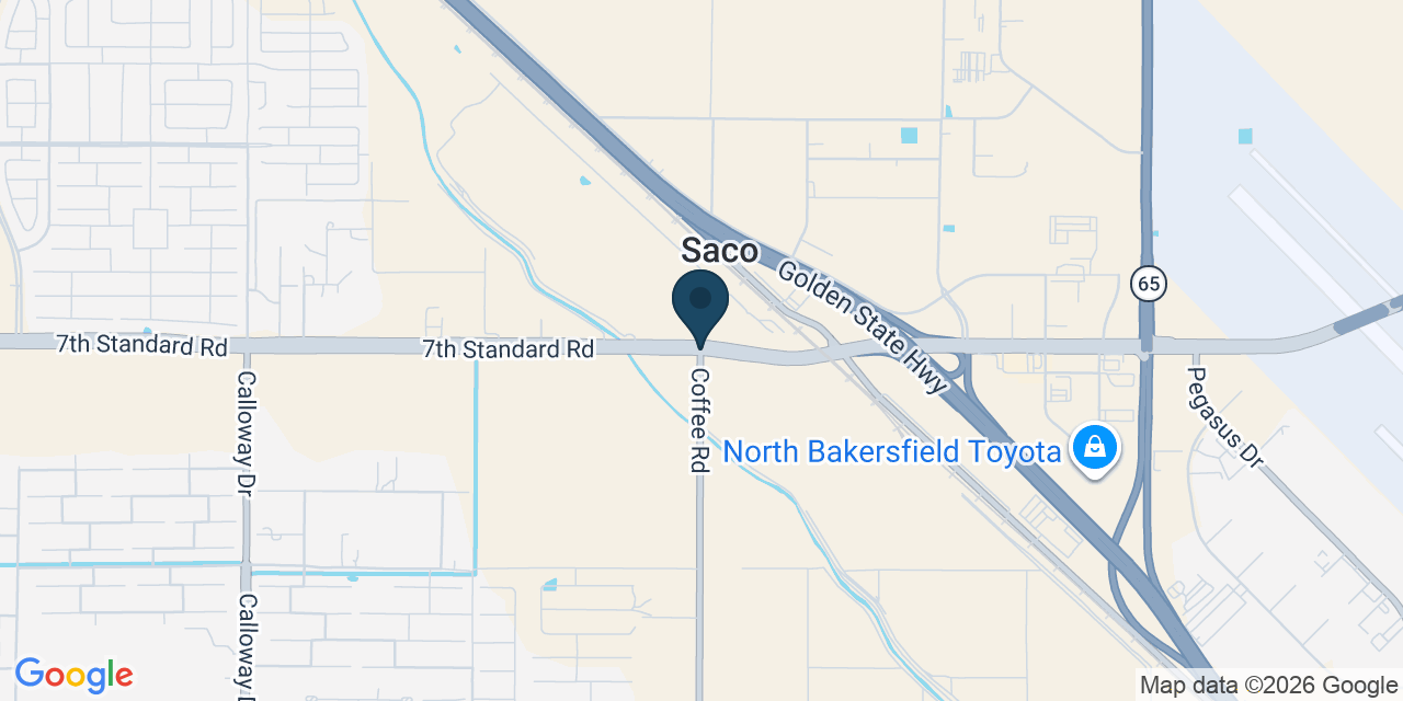 Map showing Bakersfield, Kern County, CA