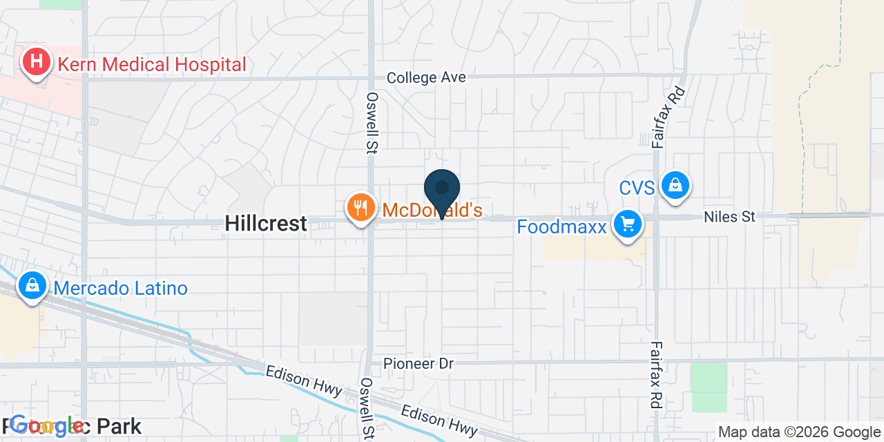Map showing East Niles, Kern County, CA