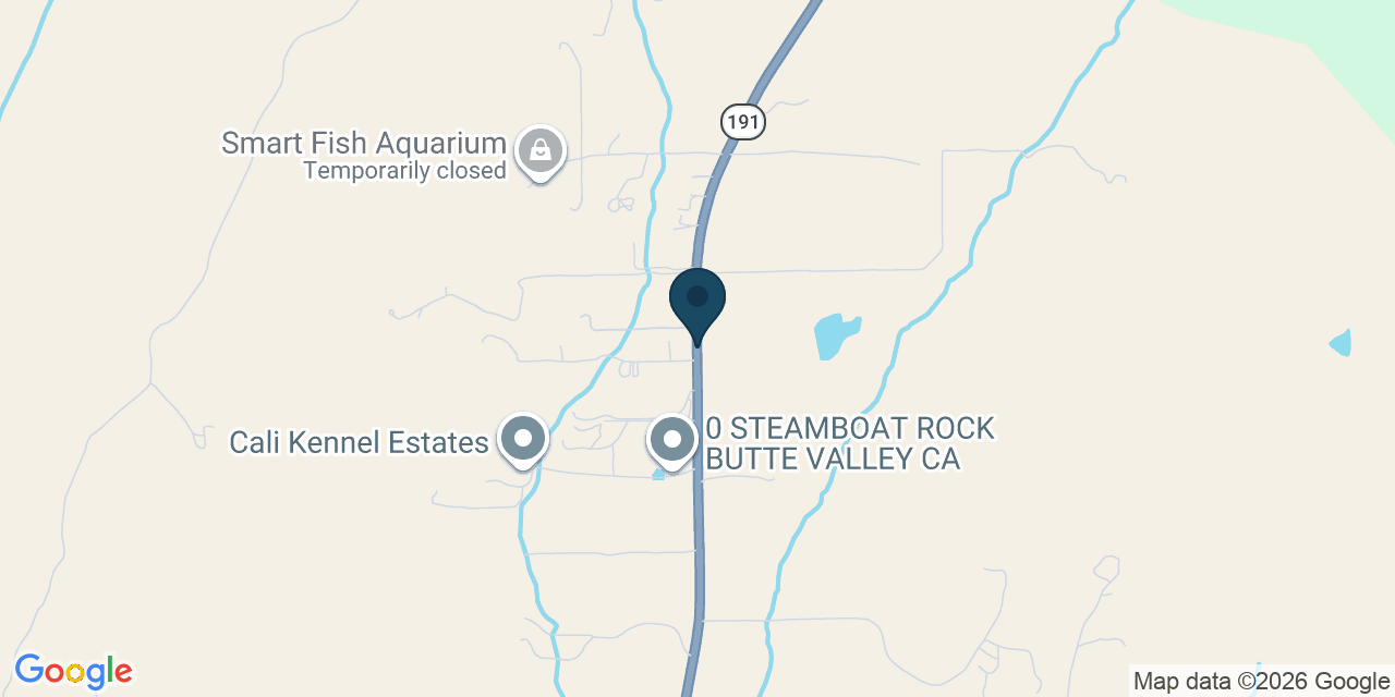 Map showing Butte County, CA