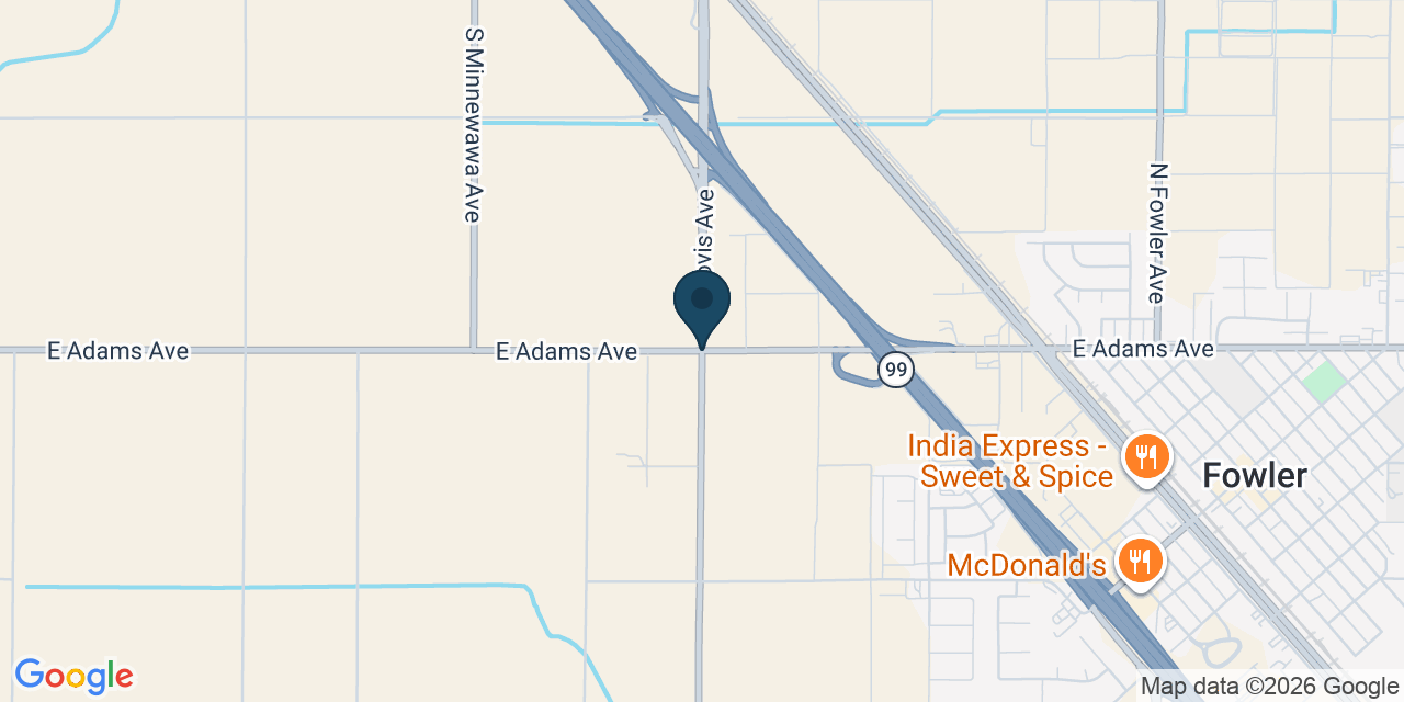 Map showing Fresno County, CA