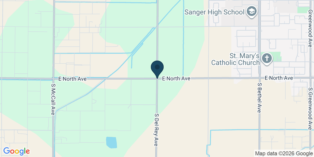 Map showing Fresno County, CA