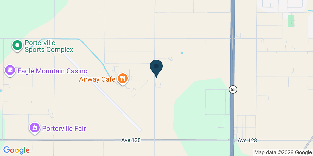 Map showing Porterville, Tulare County, CA