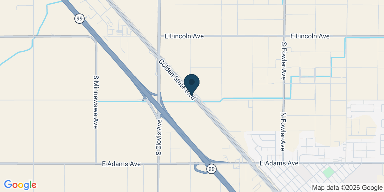 Map showing Fresno County, CA