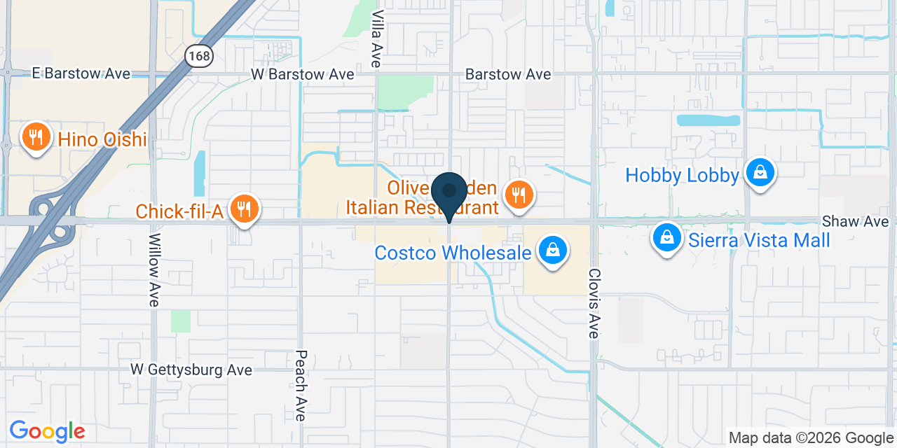 Map showing Clovis, Fresno County, CA