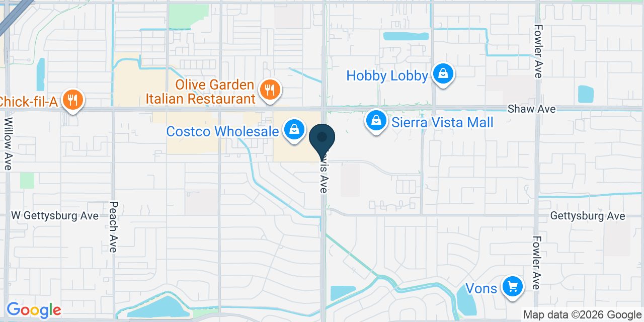 Map showing Fresno County, CA