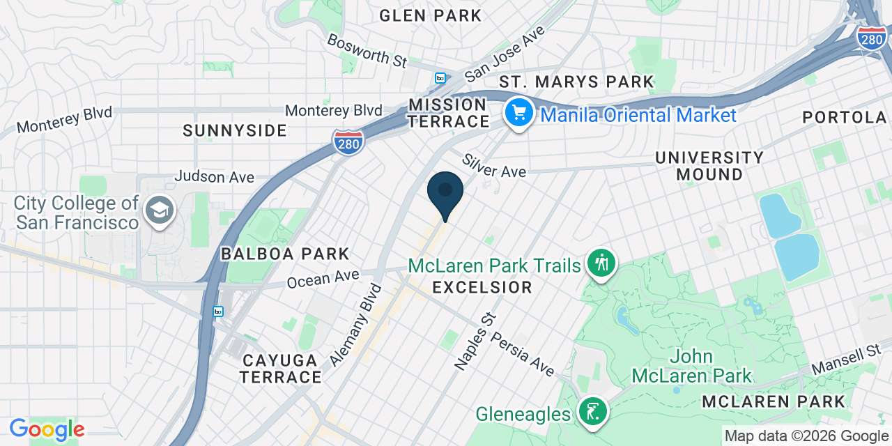 Map showing San Francisco, San Francisco County, CA