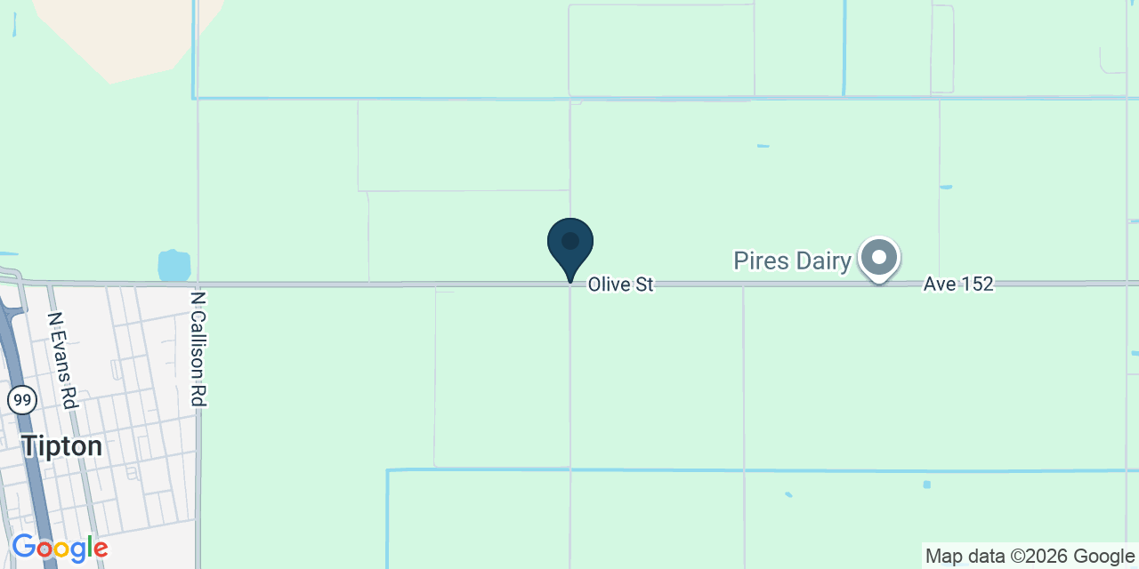 Map showing Tulare County, CA