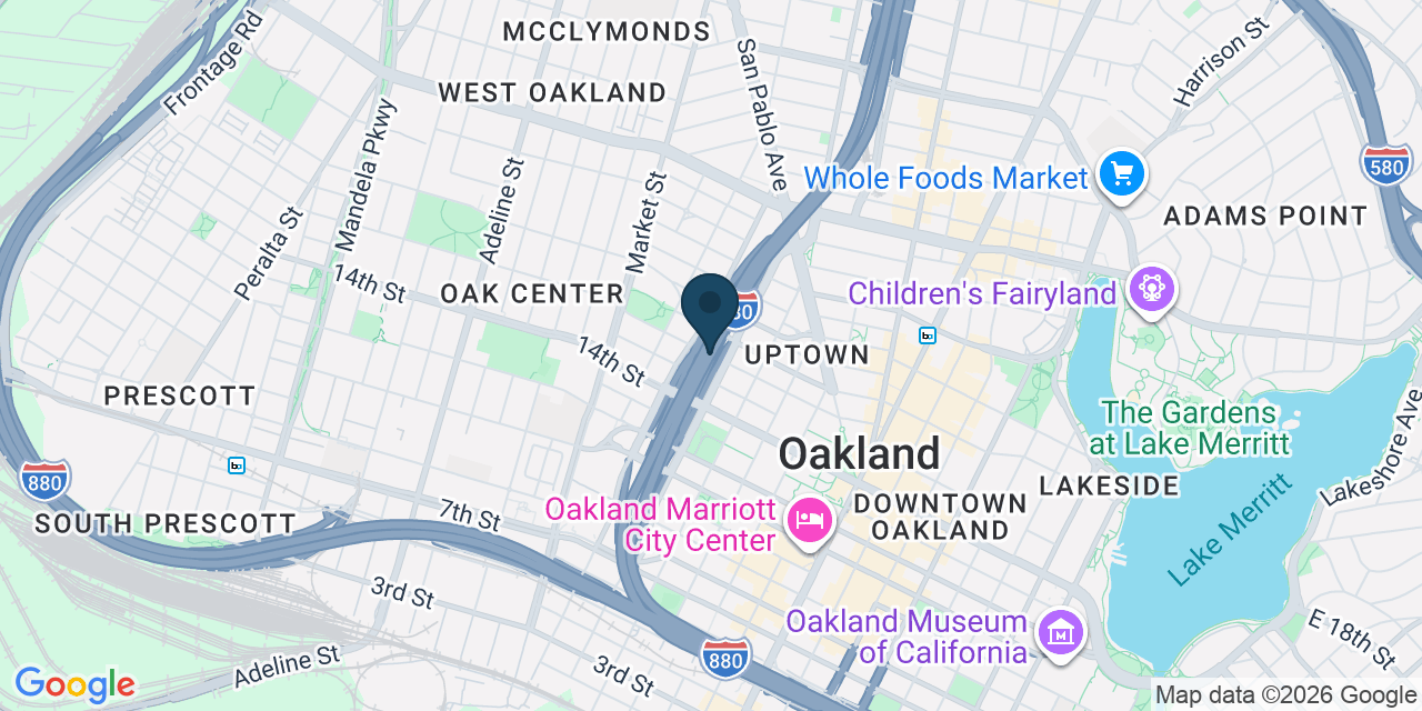 Map showing Oakland, Alameda County, CA