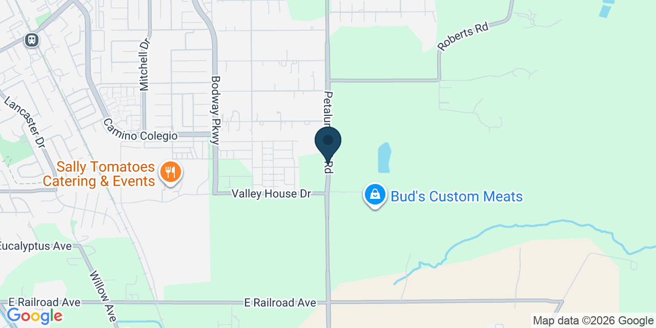 Map showing Rohnert Park, Sonoma County, CA