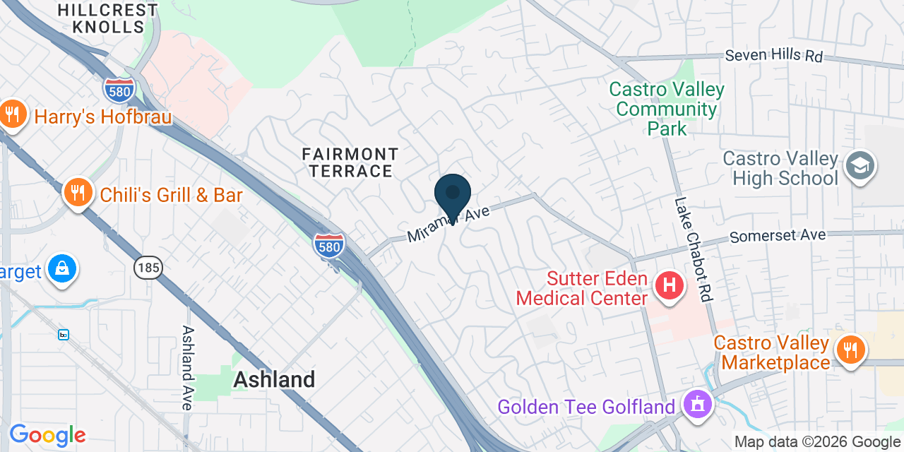 Map showing San Leandro, Alameda County, CA