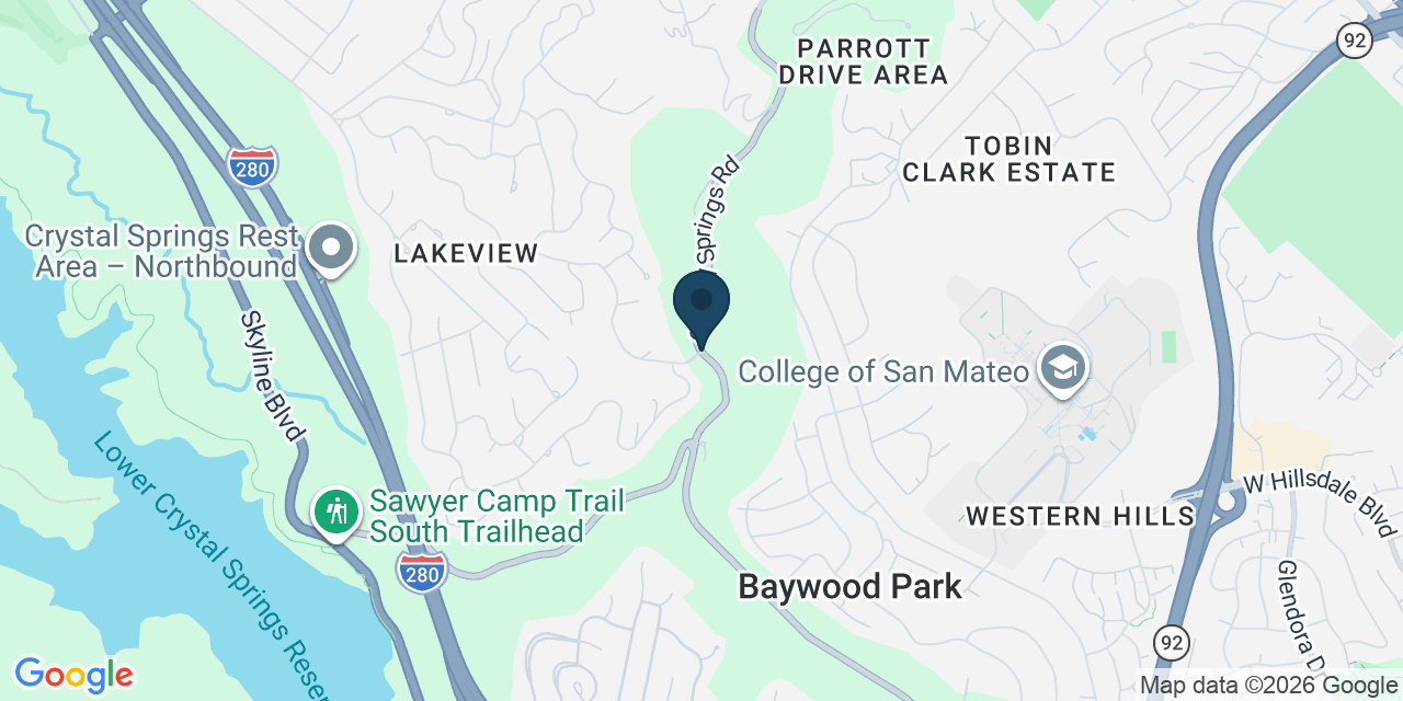 Map showing Baywood Park, San Mateo County, CA
