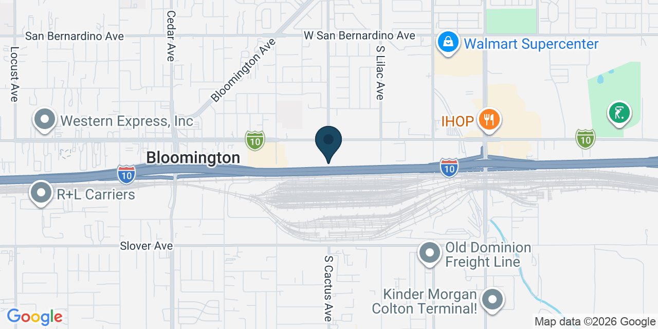 Map showing San Bernardino County, CA