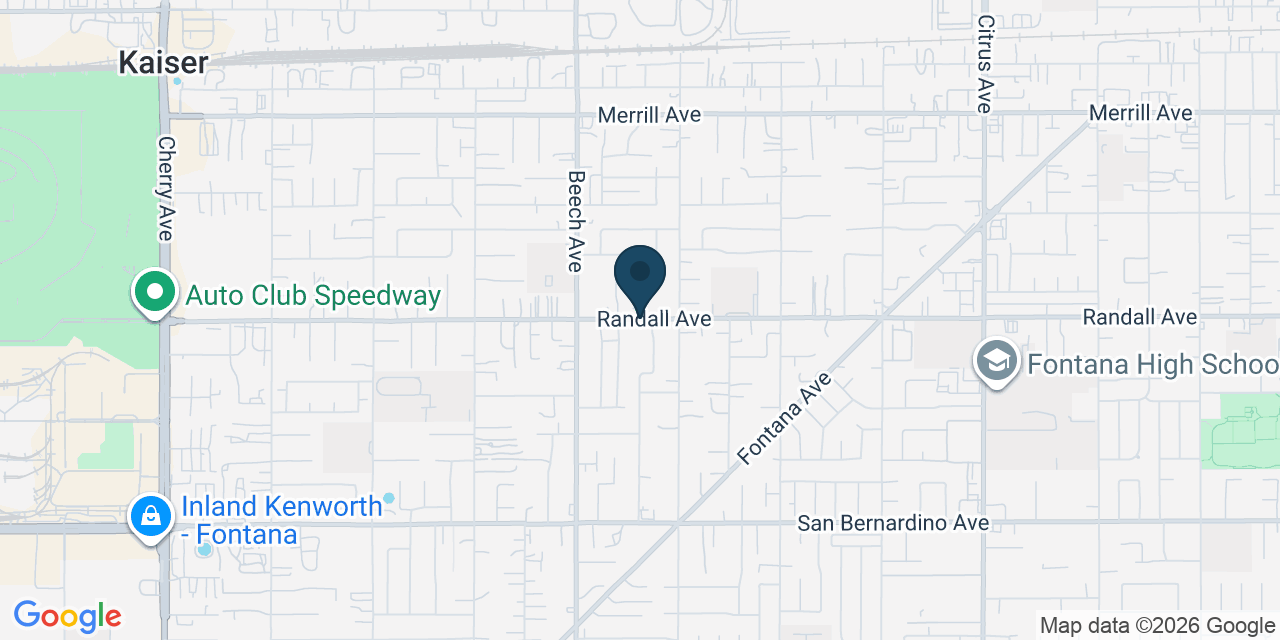 Map showing San Bernardino County, CA
