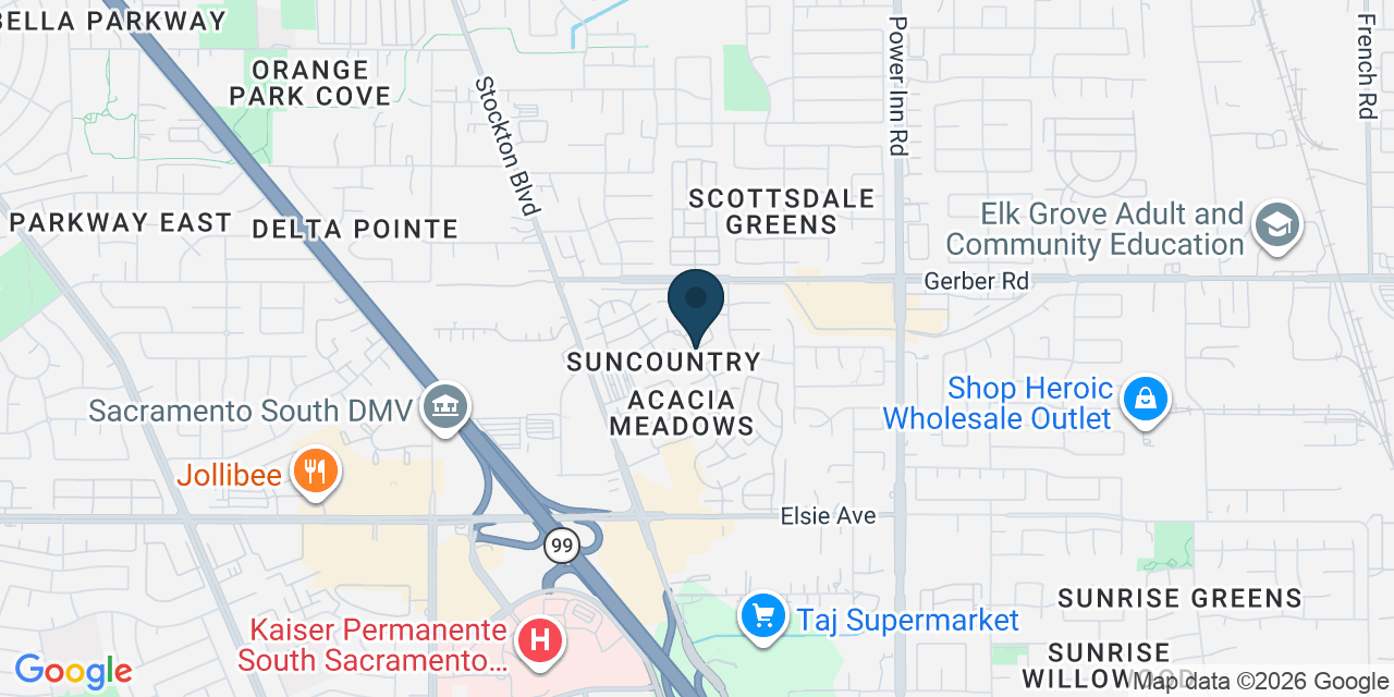 Map showing Florin, Sacramento County, CA