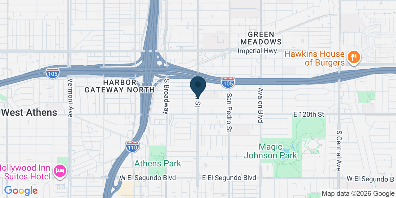 Map showing Los Angeles County, CA