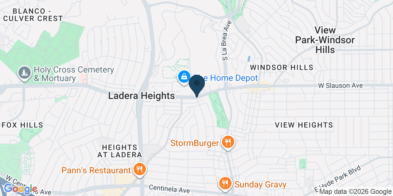 Map showing Ladera Heights, Los Angeles County, CA