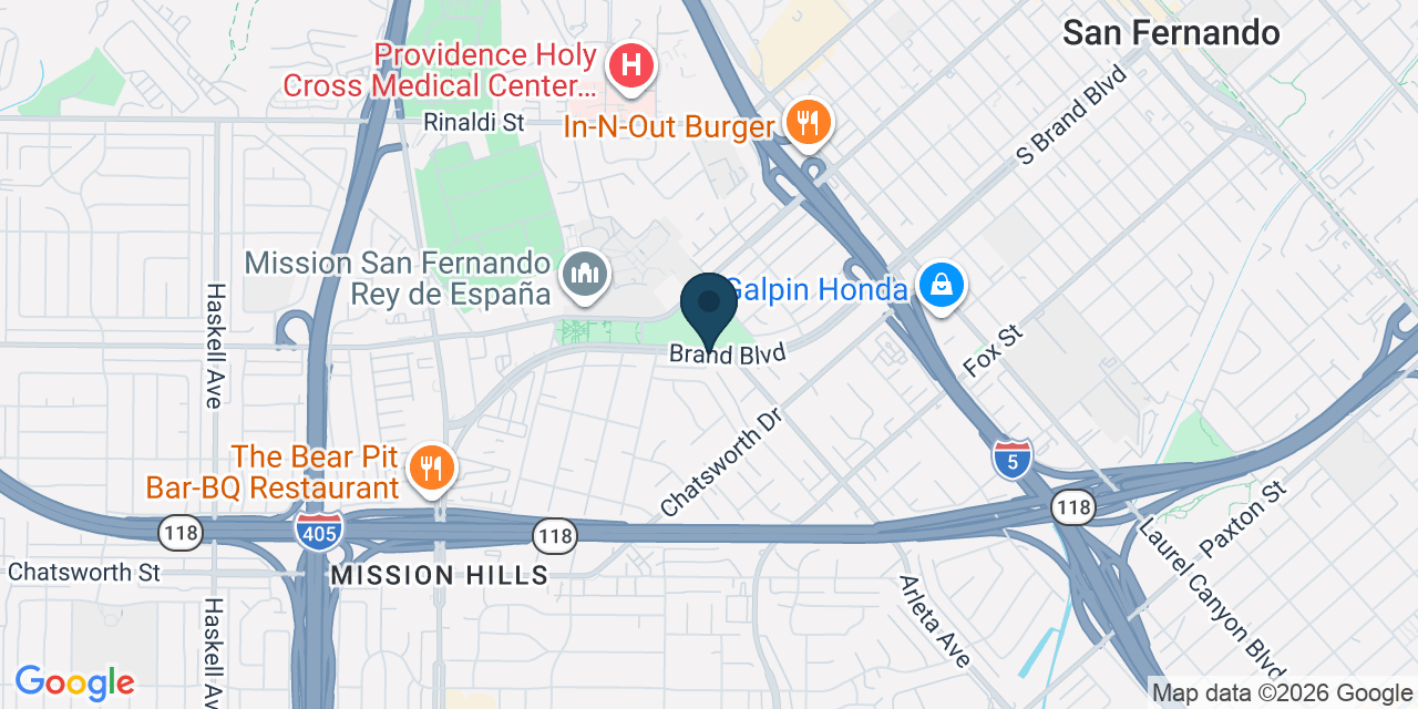 Map showing Los Angeles County, CA