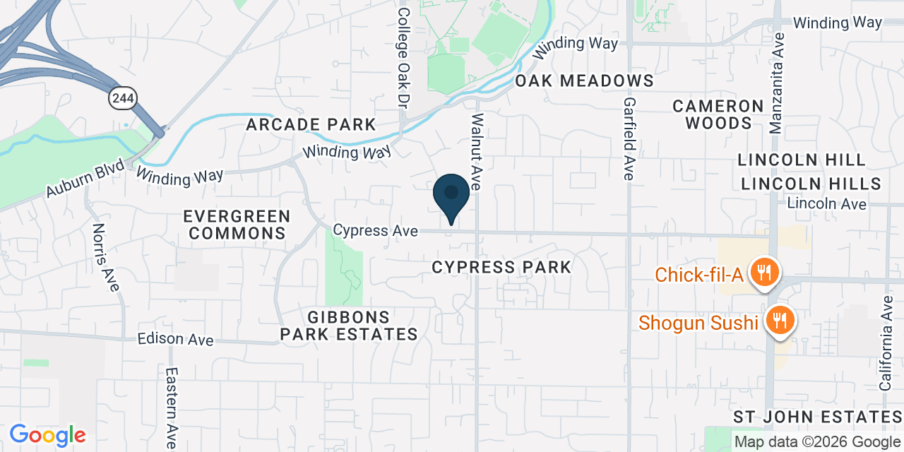Map showing Carmichael, Sacramento County, CA