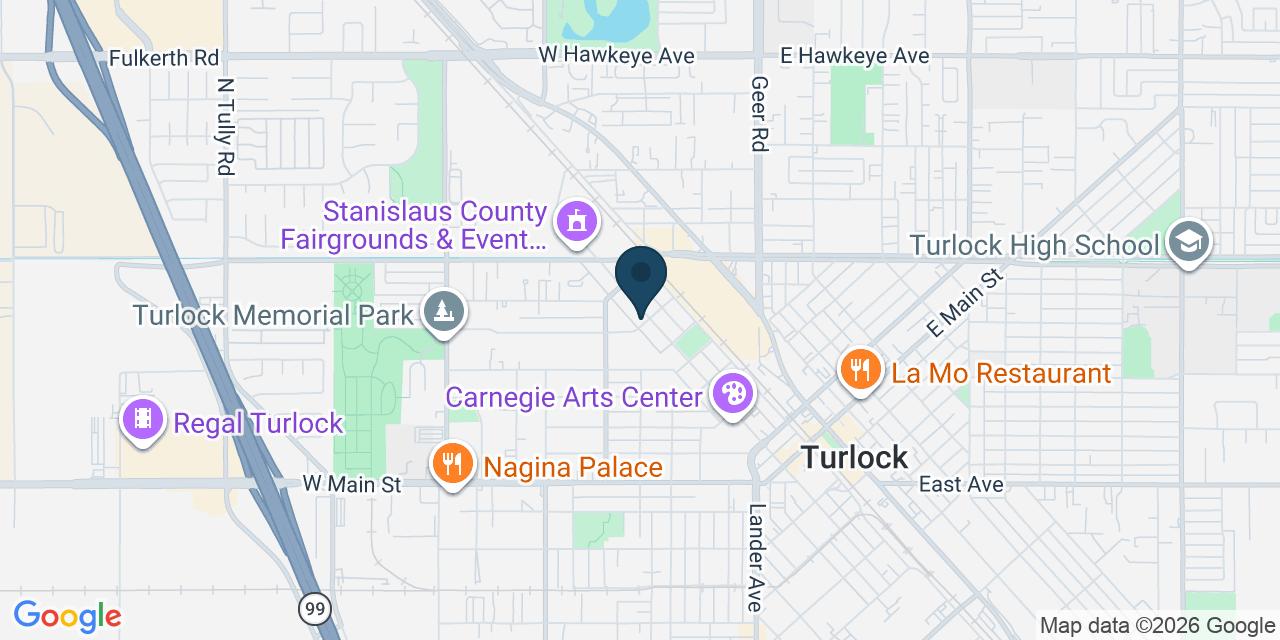 Map showing Turlock, Stanislaus County, CA