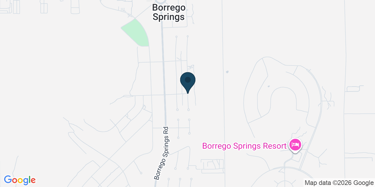 Map showing Borrego Springs, San Diego County, CA