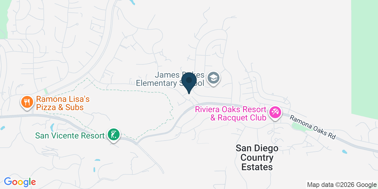 Map showing Ramona, San Diego County, CA