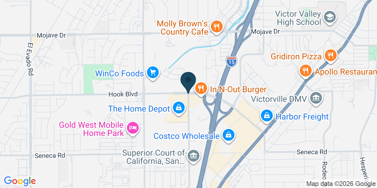 Map showing Victorville, San Bernardino County, CA
