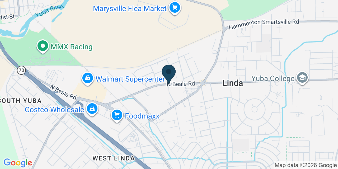 Map showing Linda, Yuba County, CA