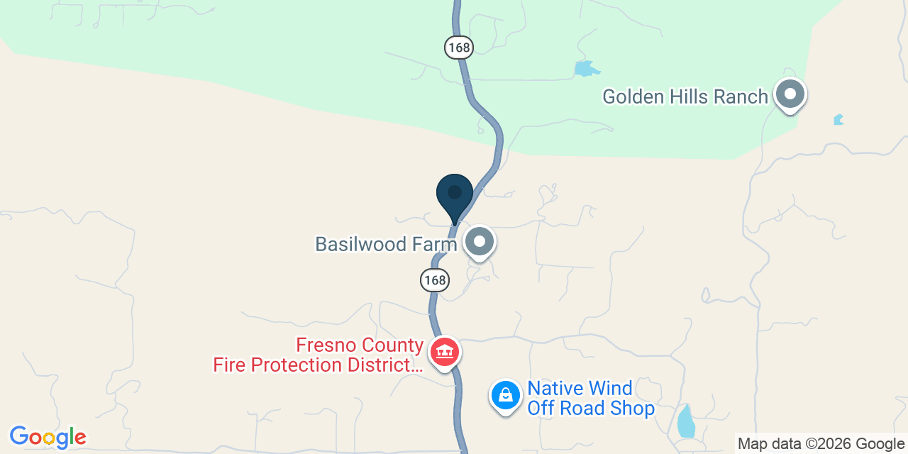 Map showing Fresno County, CA