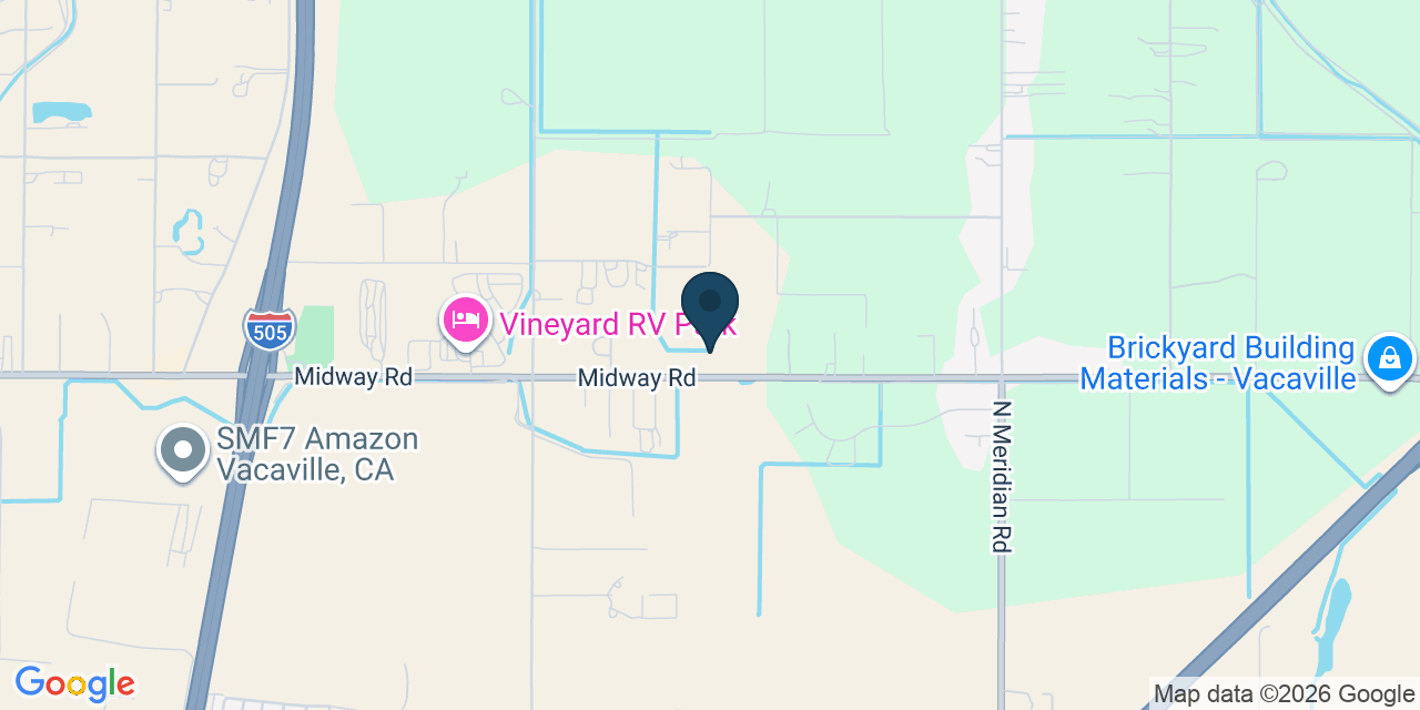 Map showing Vacaville, Solano County, CA